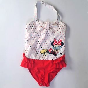 Minnie Mouse Halter One Piece Swimsuit size 5T